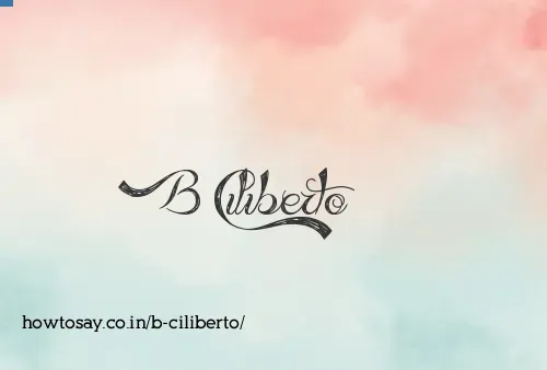 B Ciliberto
