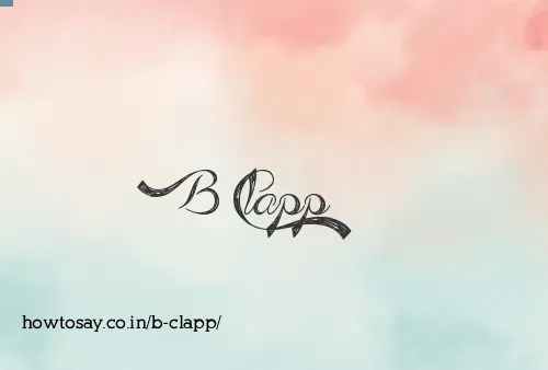 B Clapp