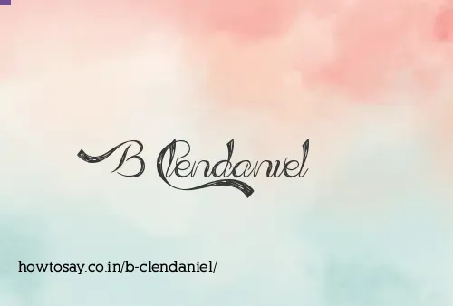 B Clendaniel