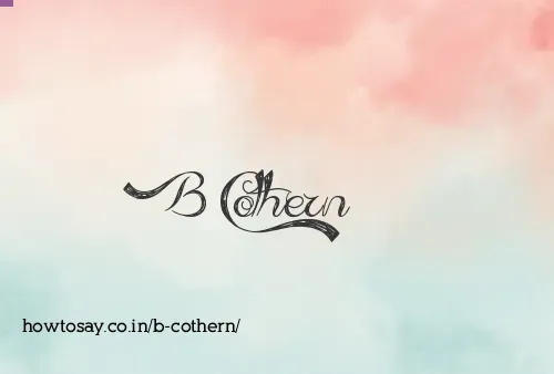 B Cothern
