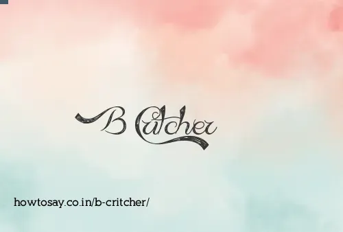 B Critcher