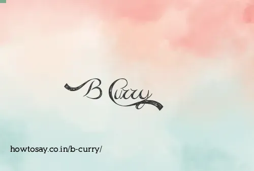 B Curry