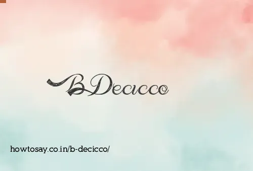 B Decicco
