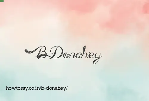 B Donahey