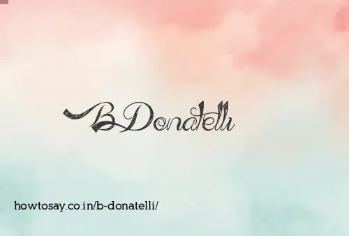 B Donatelli