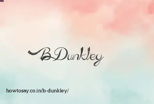 B Dunkley