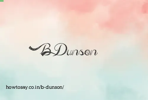 B Dunson
