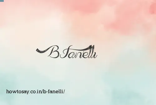 B Fanelli