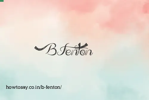 B Fenton