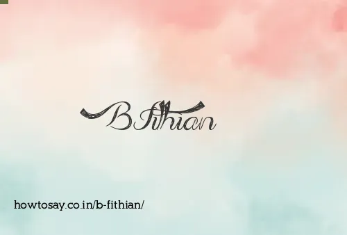 B Fithian