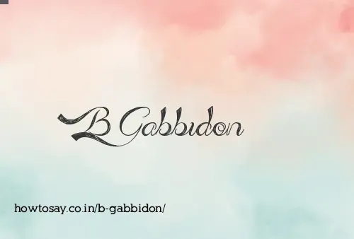 B Gabbidon