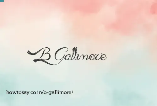 B Gallimore