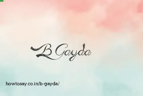 B Gayda