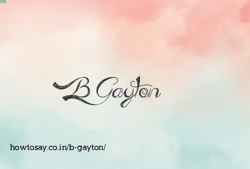 B Gayton