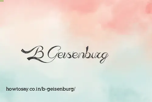 B Geisenburg