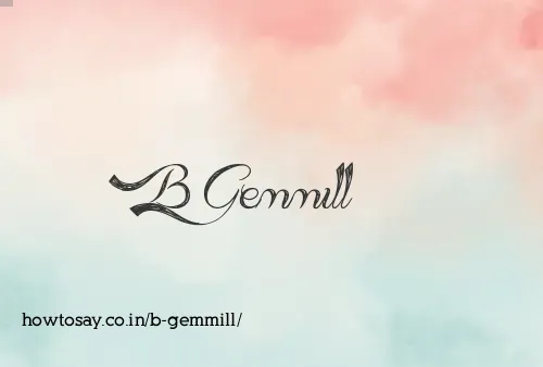 B Gemmill