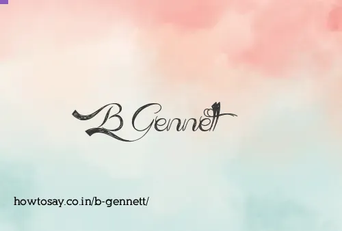 B Gennett
