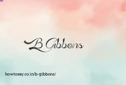 B Gibbons
