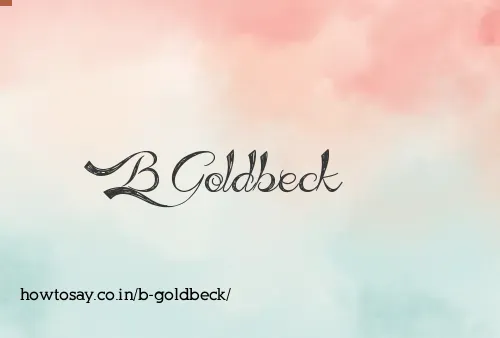 B Goldbeck