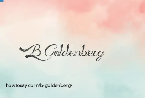 B Goldenberg