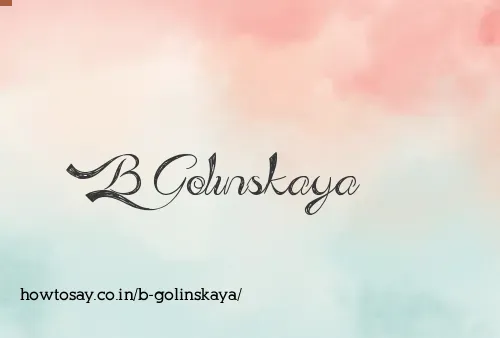B Golinskaya