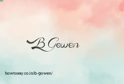 B Gowen