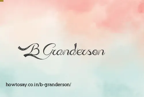B Granderson