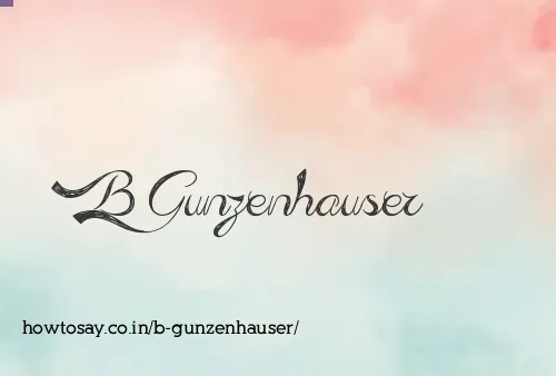 B Gunzenhauser