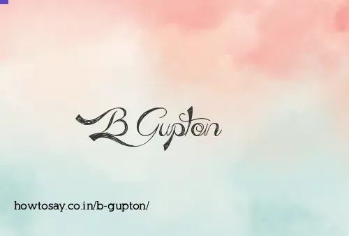 B Gupton