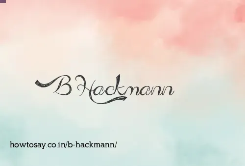B Hackmann