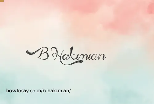 B Hakimian
