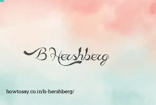 B Hershberg
