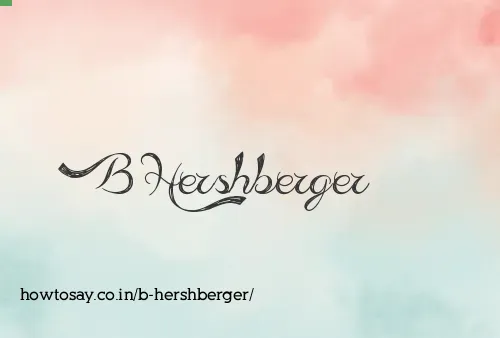 B Hershberger