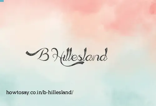 B Hillesland