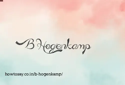 B Hogenkamp