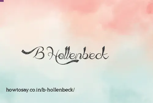 B Hollenbeck