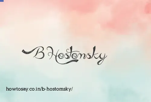 B Hostomsky