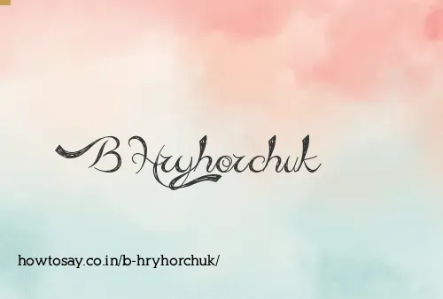 B Hryhorchuk