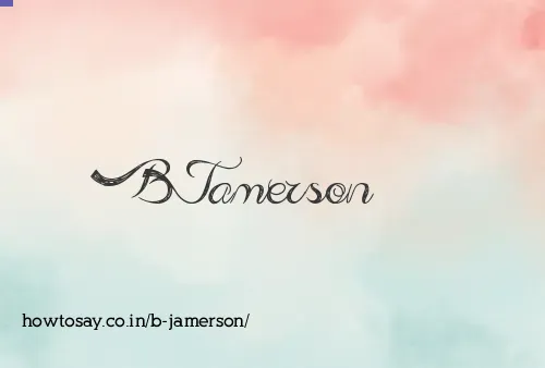 B Jamerson