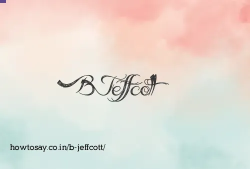 B Jeffcott