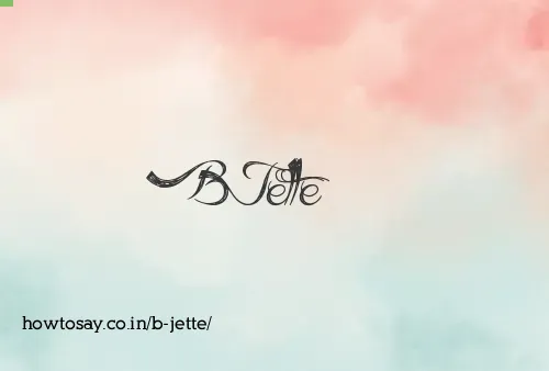 B Jette
