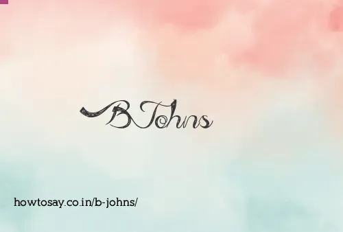 B Johns