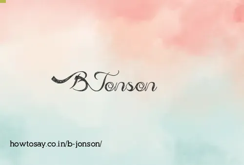 B Jonson