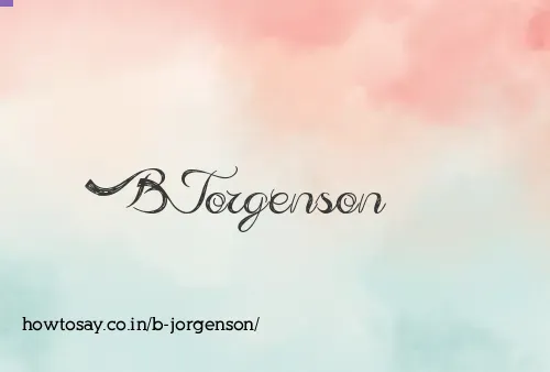 B Jorgenson