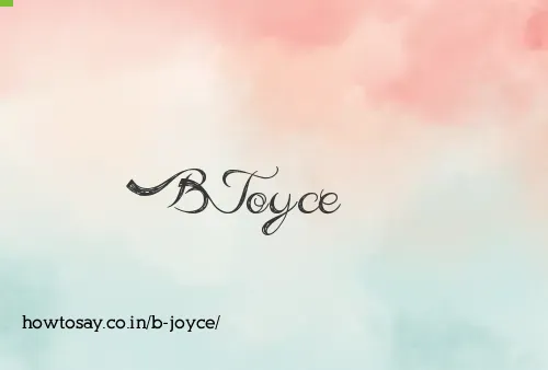 B Joyce