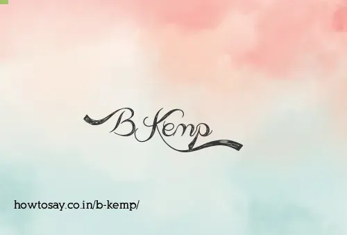 B Kemp