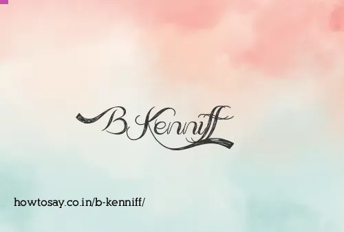 B Kenniff