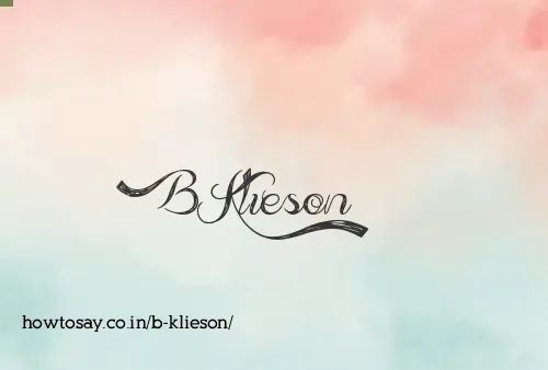 B Klieson