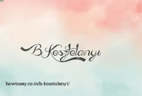 B Kosztolanyi