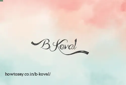 B Koval